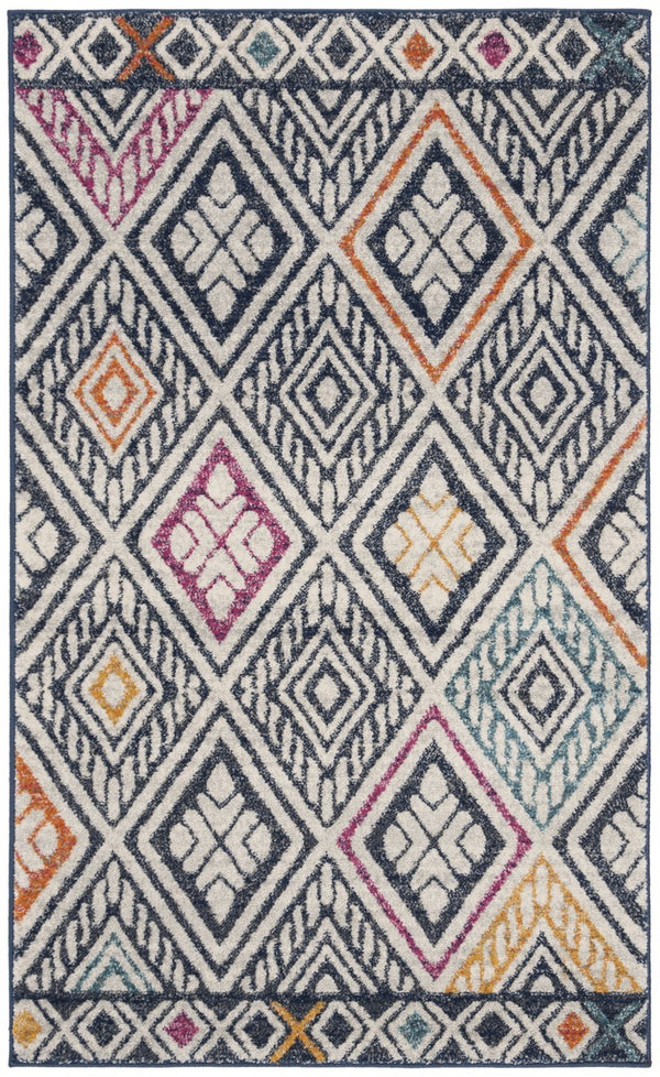 Safavieh Evoke 286 Power Loomed  Rug Navy / Ivory EVK286N-4