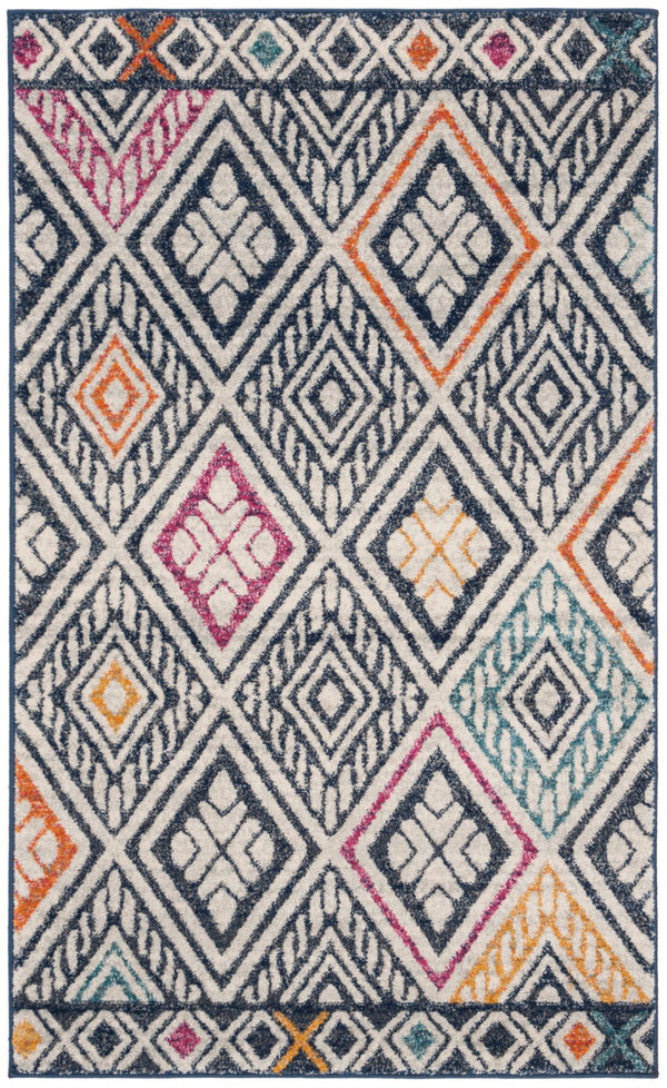 Safavieh Evoke 286 Power Loomed  Rug Navy / Ivory EVK286N-3