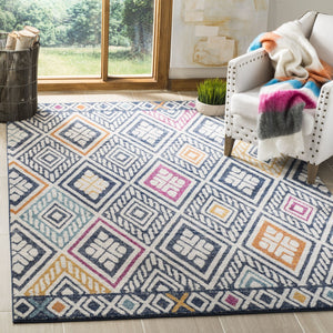Safavieh Evoke 286 Power Loomed  Rug Navy / Ivory EVK286N-4