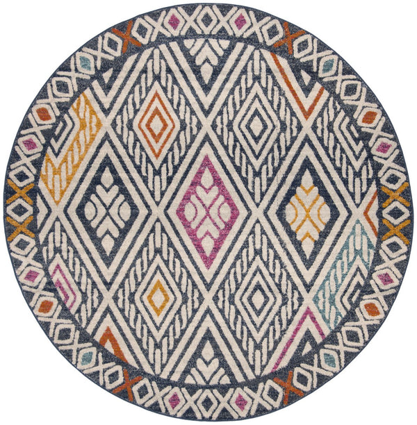 Safavieh Evoke 286 Power Loomed  Rug Navy / Ivory EVK286N-4