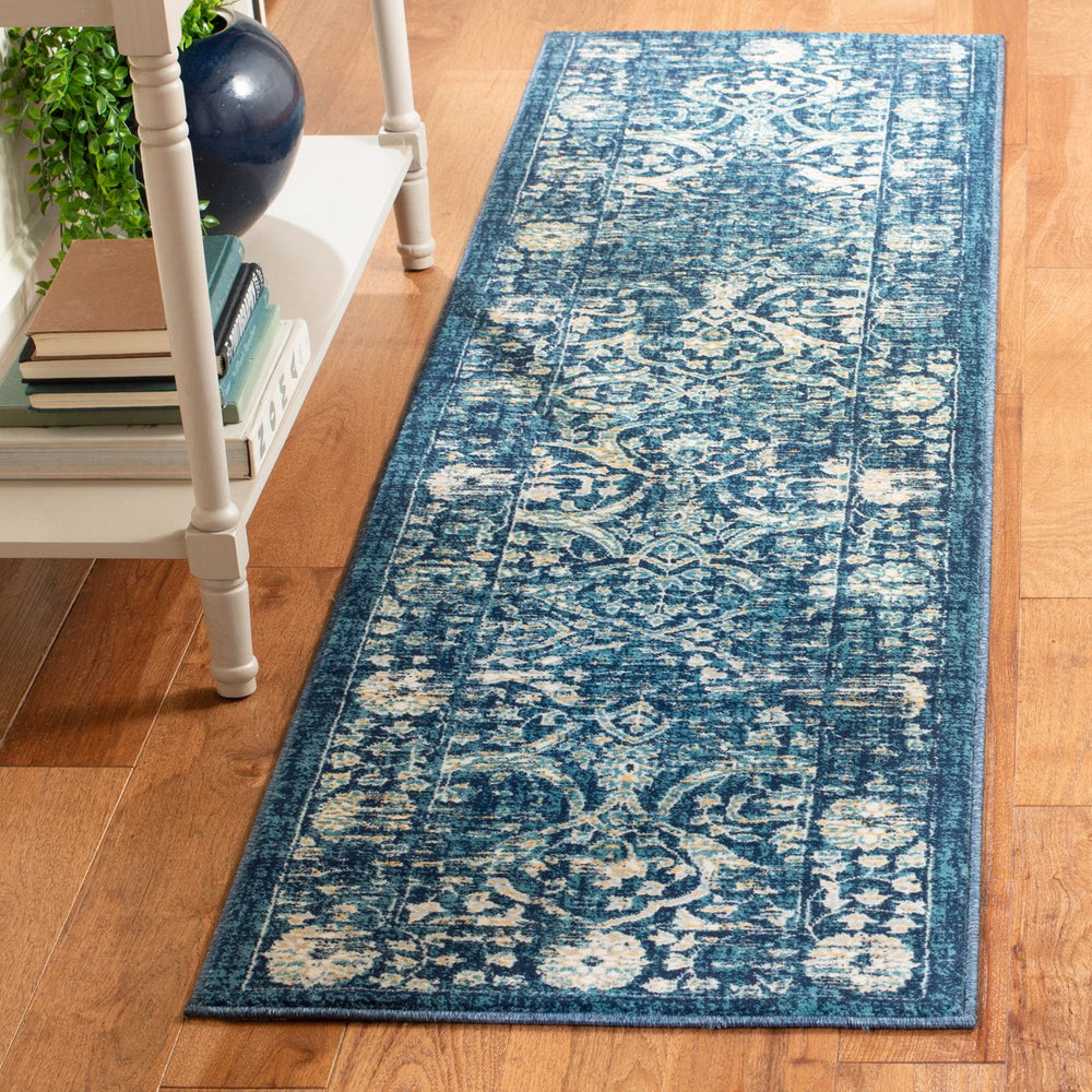 Safavieh Evoke Navy/Beige Runner Area Rug - Elegant 2' X 8' Design, Durable Comfort & Timeless Style For Home Navy ,Beige 66% Polypropylene 27% Jute 5% Polyester 2% Cotton Evk512d-28