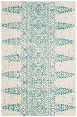 Safavieh Evoke 521 Power Loomed  Rug Ivory / Teal EVK521F-4