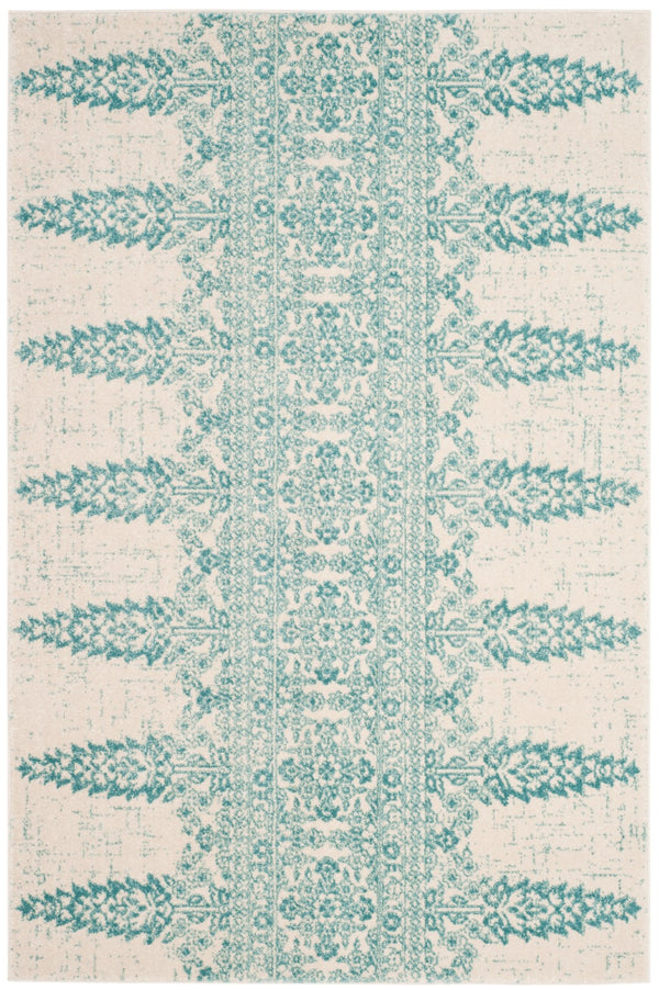 Safavieh Evoke 521 Power Loomed  Rug Ivory / Teal EVK521F-4