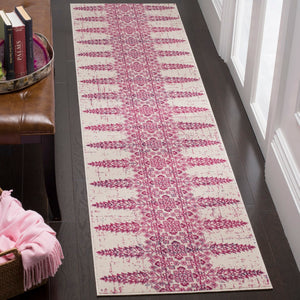 Safavieh Evoke 521 Power Loomed  Rug Ivory / Fuchsia EVK521K-28
