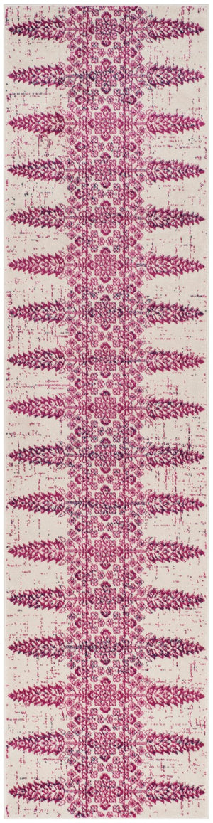 Safavieh Evoke 521 Power Loomed  Rug Ivory / Fuchsia EVK521K-28