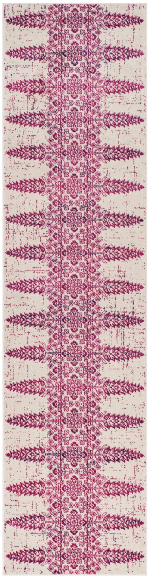 Safavieh Evoke 521 Power Loomed  Rug Ivory / Fuchsia EVK521K-28