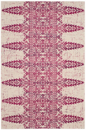 Safavieh Evoke 521 Power Loomed  Rug Ivory / Fuchsia EVK521K-4