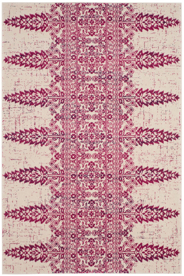 Safavieh Evoke 521 Power Loomed  Rug Ivory / Fuchsia EVK521K-4
