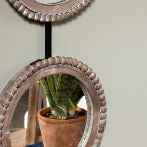 Ada Beaded Wood Wall Mirror EVMRA532 Evolution by Crestview Collection