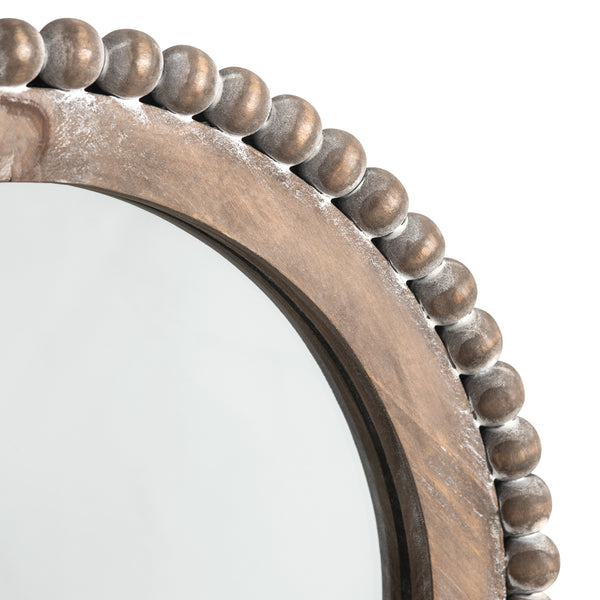 Ada Beaded Wood Wall Mirror EVMRA532 Evolution by Crestview Collection