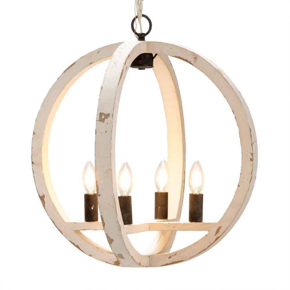 Jolla Wood Sphere Pendant Light EVPDA058 Evolution by Crestview Collection