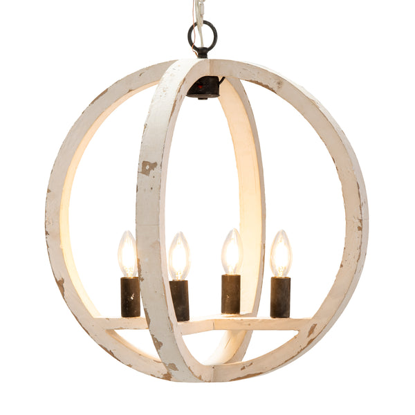 Jolla Wood Sphere Pendant Light EVPDA058 Evolution by Crestview Collection