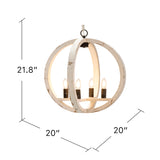 Jolla Wood Sphere Pendant Light EVPDA058 Evolution by Crestview Collection