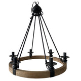 29" Diameter Wood & Metal Chandelier EVPDA061 Evolution by Crestview Collection