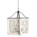 Mariah 29" Wood And Metal Pendant Light EVPDA076 Evolution by Crestview Collection