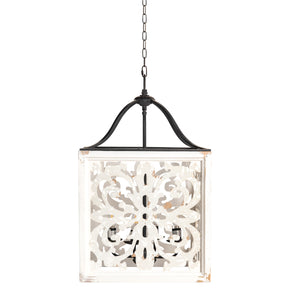 Mariah 29" Wood And Metal Pendant Light EVPDA076 Evolution by Crestview Collection