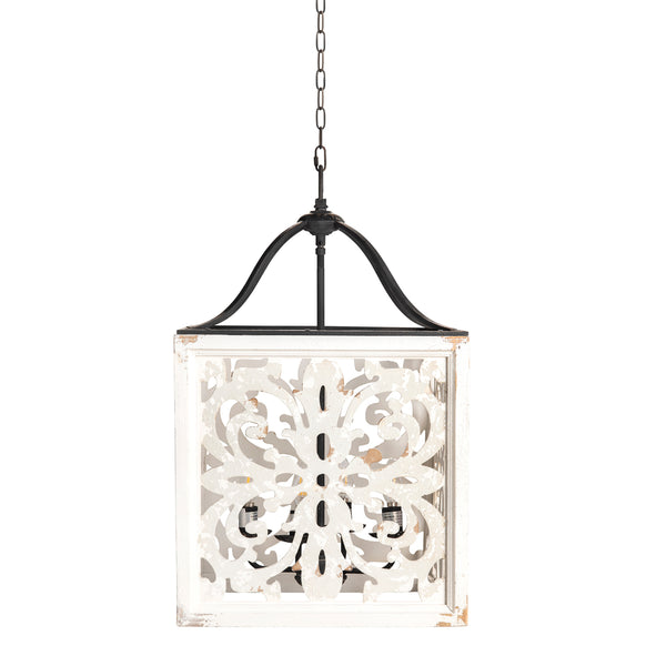 Mariah 29" Wood And Metal Pendant Light EVPDA076 Evolution by Crestview Collection