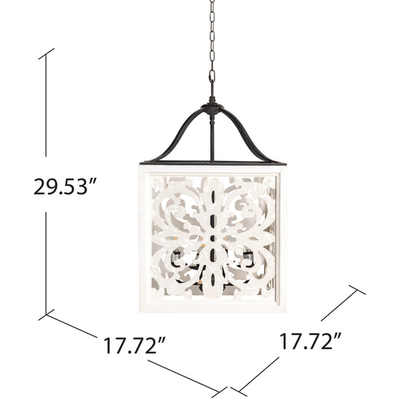 Mariah 29" Wood And Metal Pendant Light EVPDA076 Evolution by Crestview Collection