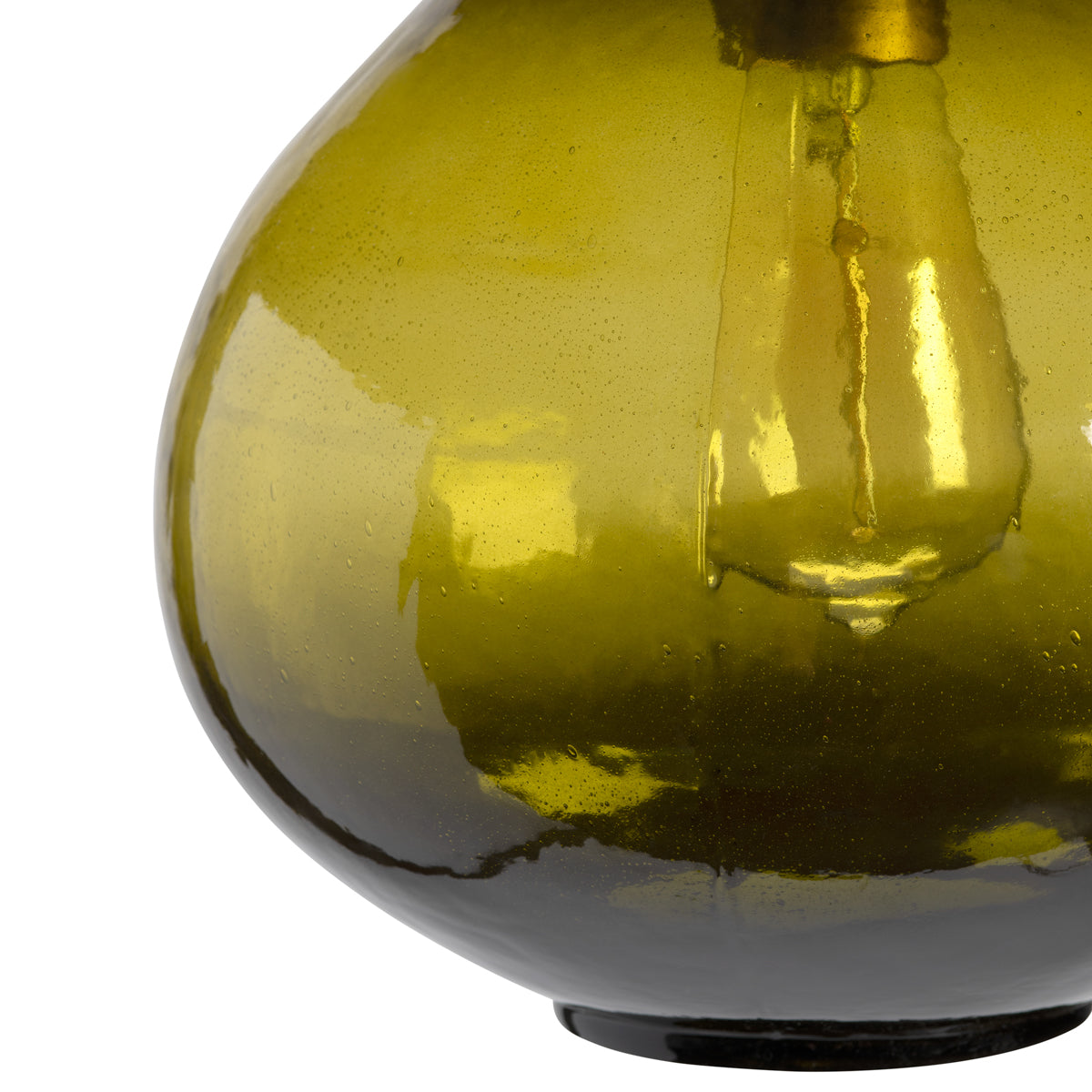 Mallorie Green Glass Pendant Light EVPDN028 Evolution by Crestview Collection
