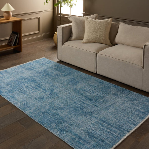 Jaipur Living Everette Tiaret Evr01 Powerloomed Machinemade 100% Polyester Solids Solid Indoor Rug Blue 100% Polyester, Recycled Misc Fibers Rug160975
