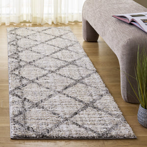 Safavieh Everett Contemporary Round Area Rug In Ivory & Grey, 1" Pile Power-Loomed Turkey For Durable Luxury 6'-7" x 6'-7" EVR800A-7R