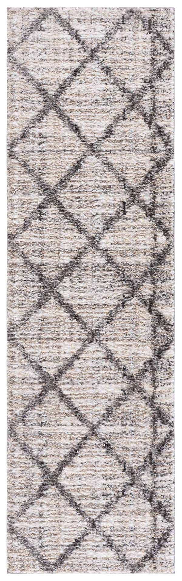 Safavieh Everett Plush Shag Area Rug Ivory & Grey — 1" Pile, Power-Loomed Turkey, Stain-Resistant, Modern Cozy 5'-3" x 7'-0" EVR800A-5