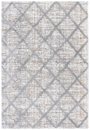 Safavieh Everett Contemporary Round Area Rug In Ivory & Grey, 1" Pile Power-Loomed Turkey For Durable Luxury 6'-7" x 6'-7" EVR800A-7R