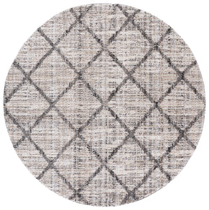 Safavieh Everett Contemporary Round Area Rug In Ivory & Grey, 1" Pile Power-Loomed Turkey For Durable Luxury 6'-7" x 6'-7" EVR800A-7R