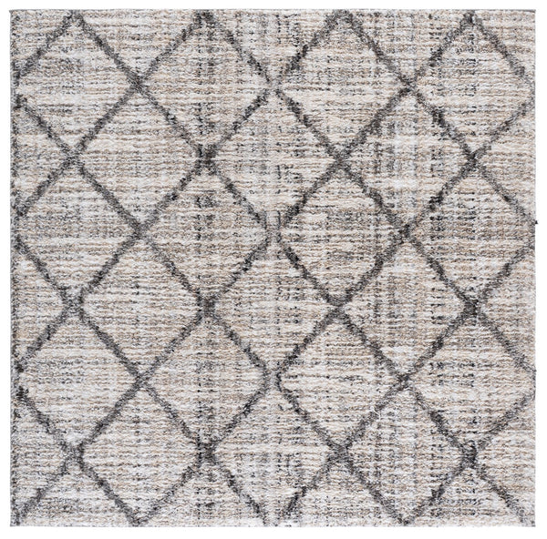 Safavieh Everett Plush Shag Rug Ivory Grey 1" Pile Power-Loomed In Turkey — Soft Durable Poly Blend For Living Areas 8'-0" x 10'-0" EVR800A-8