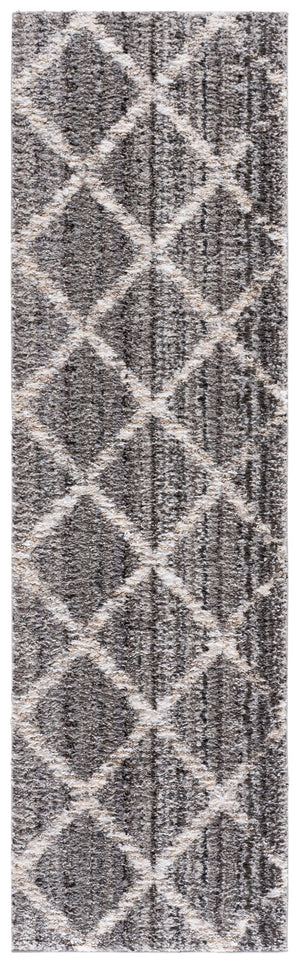 Safavieh Everett Plush Grey & Ivory Shag Rug — 1" Pile, Power-Loomed Turkey, Durable Polypropylene Comfort 4'-0" x 6'-0" EVR800F-4