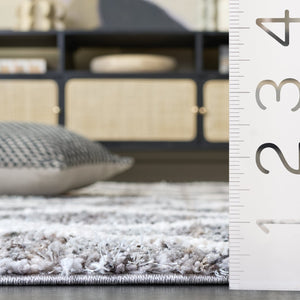 Safavieh Everett Shag Area Rug 5'3" X 7' Grey/Ivory - Soft, Stylish, Durable | Modern Elegance For Any Space Grey ,Ivory Polypropylene & Polyester Evr800f-5