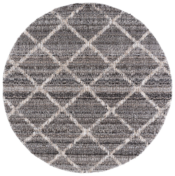 Safavieh Everett Plush Shag Rug Grey Ivory — Power-Loomed In Turkey, Stain-Resistant Polypropylene Comfort 9'-0" x 12'-0" EVR800F-9