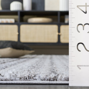 Safavieh Everett Shag Area Rug - Modern Turkish Design For Elegant Living Spaces, Soft And Durable Comfort Grey ,Beige Polypropylene & Polyester Evr802f-7