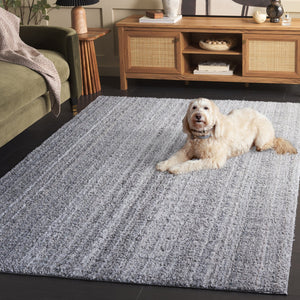 Safavieh Everett Plush Shag Round Rug In Soft Grey Beige — Power‑Loomed Durability, Cozy 1" Pile Comfort 6'-7" x 6'-7" EVR802F-7R