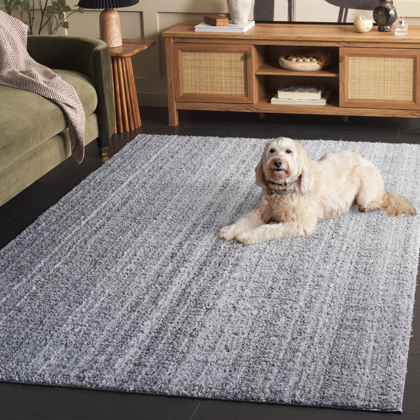Safavieh Everett Plush Shag Round Rug In Soft Grey Beige — Power‑Loomed Durability, Cozy 1" Pile Comfort 6'-7" x 6'-7" EVR802F-7R