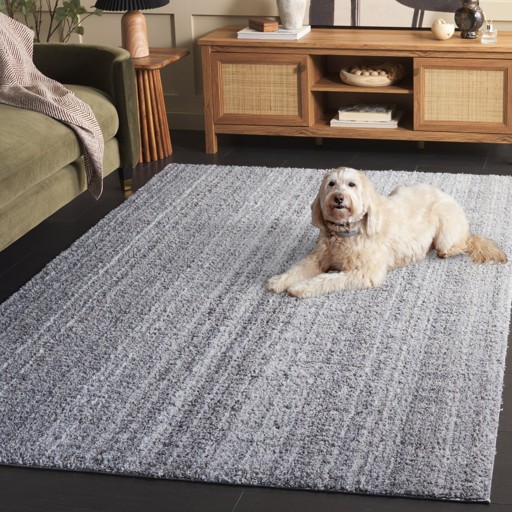 Safavieh Everett Shag Runner In Grey Beige — Plush 1" Pile, Minimalist Power-Loomed Design For Hallways 2'-3" x 8'-0" EVR802F-28