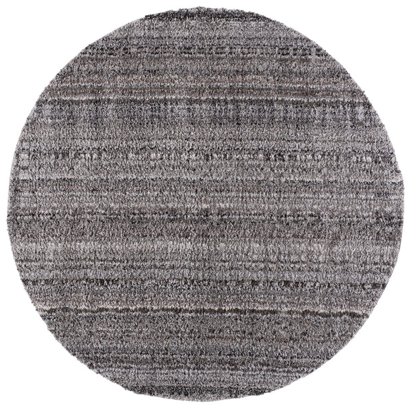 Safavieh Everett Plush Shag Round Rug In Soft Grey Beige — Power‑Loomed Durability, Cozy 1" Pile Comfort 6'-7" x 6'-7" EVR802F-7R