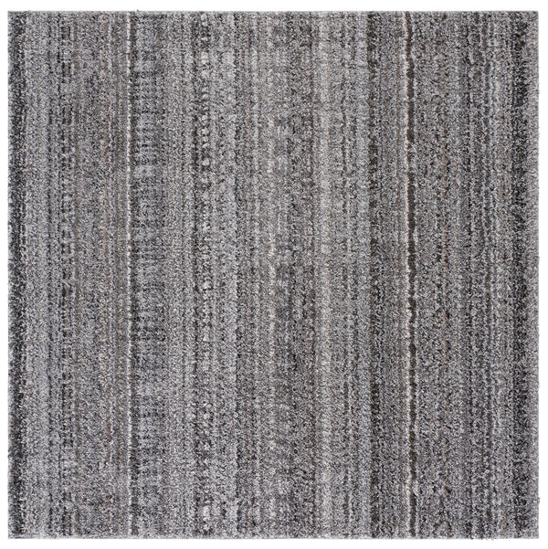 Safavieh Everett Plush Shag Round Rug In Soft Grey Beige — Power‑Loomed Durability, Cozy 1" Pile Comfort 6'-7" x 6'-7" EVR802F-7R