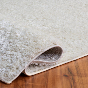Safavieh Everett Plush Ivory Shag Rug For Living Room — Luxe 1" Pile, Durable Power-Loomed Turkish Construction, Easy Care 4'-0" x 6'-0" EVR804A-4