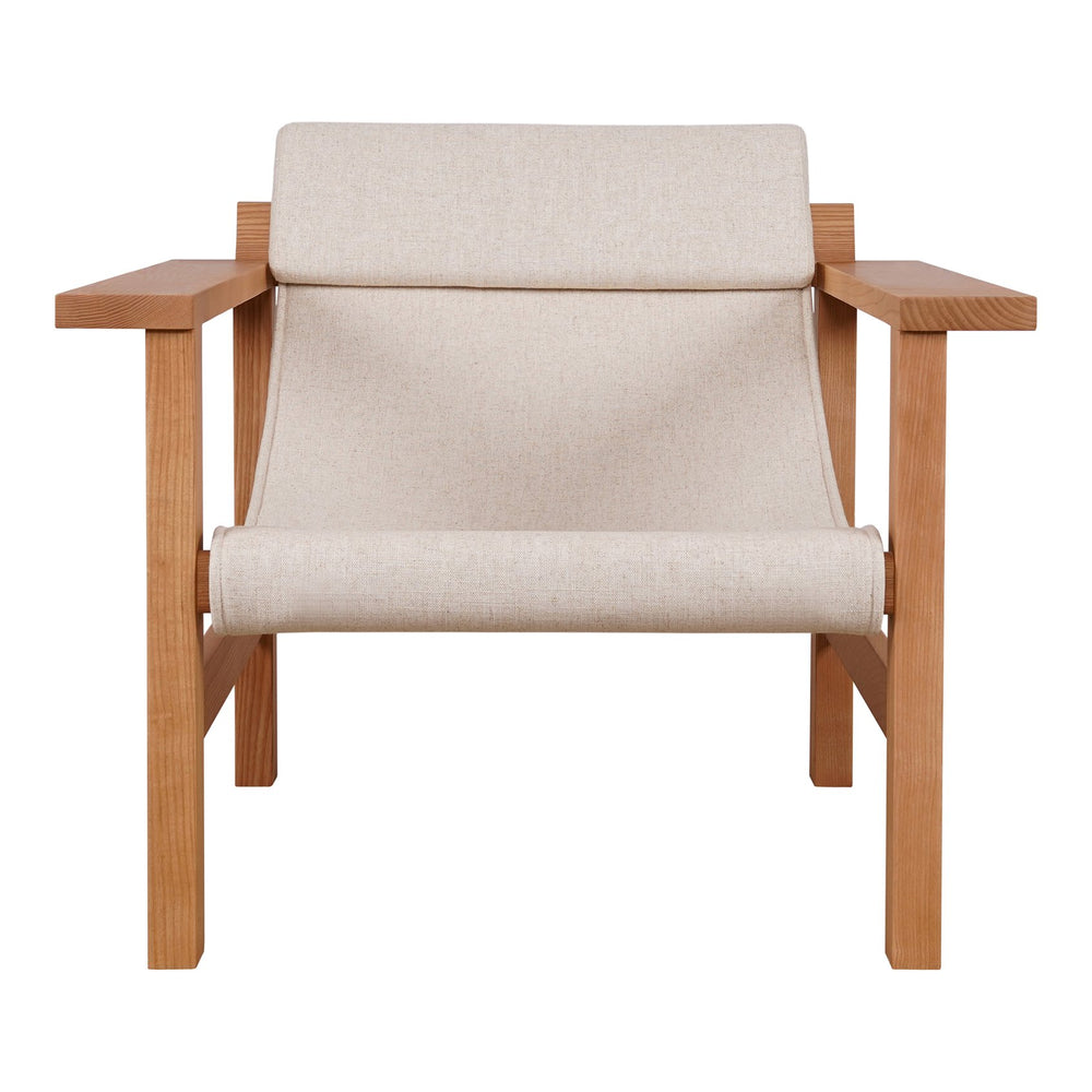 Moe's Home Annex Lounge Chair - Luxurious Italian Leather With Solid Ash Frame For Timeless Comfort & Style Beige Upholstery, 80% Polyester,
20% Linen,Fsc Certified Soild,Ash Wood Ew-1004-05
