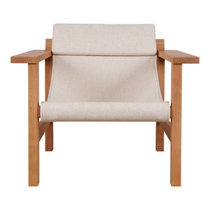 Moe's Home Annex Lounge Chair - Luxurious Italian Leather With Solid Ash Frame For Timeless Comfort & Style Beige Upholstery, 80% Polyester,
20% Linen,Fsc Certified Soild,Ash Wood Ew-1004-05