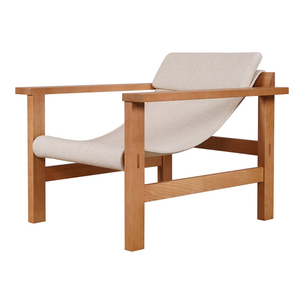 Moe's Home Annex Lounge Chair - Luxurious Italian Leather With Solid Ash Frame For Timeless Comfort & Style Beige Upholstery, 80% Polyester,
20% Linen,Fsc Certified Soild,Ash Wood Ew-1004-05