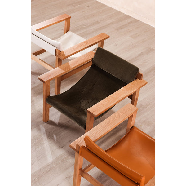 Moe's Home Annex Lounge Chair - Luxurious Italian Leather With Solid Ash Frame For Timeless Comfort & Style Brown Upholstery, Italian Top,Grain Leather,Fsc Certified Soild,Ash Wood Ew-1005-40