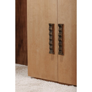 Moe's Home Cara Sideboard - Mid-century Modern Elegance With Sculptural Handles And Sustainable Birch Wood Design Natural Birch Wood Veneer Over Mdf,Solid Birch Wood Base Ew-1006-24