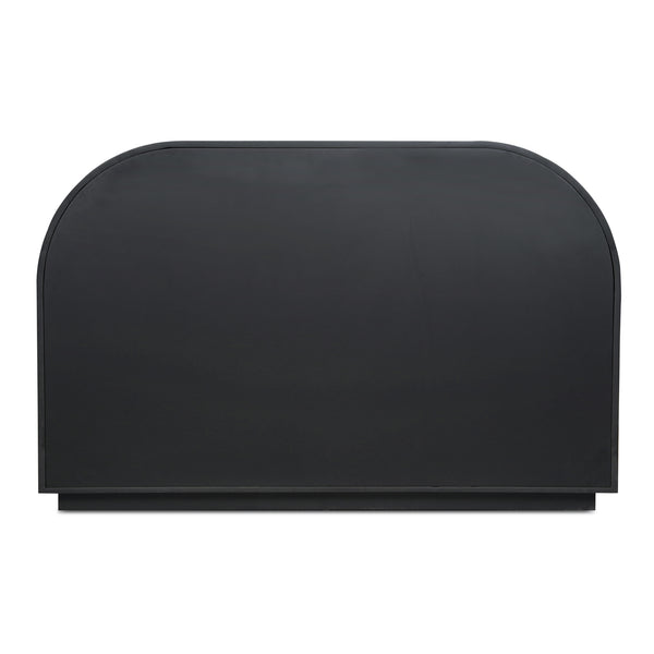 Moe's Home Salone Cabinet – Elegant Art Deco Inspired Design With Reeded Glass Doors And Solid Beech Accents Black Solid Beech Wood Door Handle And Base,Tempered Reed Glass On Doors Ew-1007-02