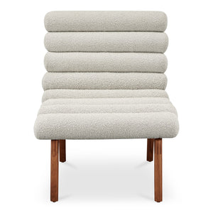 Moe's Home Arlo Accent Chair - Playful 70s-inspired Design With Textured Boucle Fabric And Mid-century Legs Brown Upholstery, 100% Polyester,Ash Wood Legs Ew-1013-14