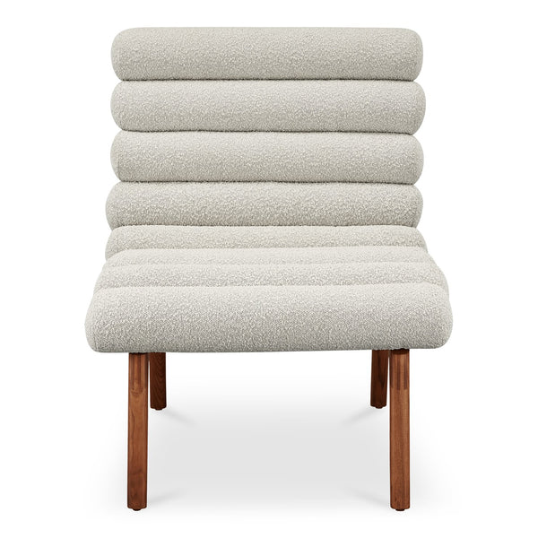 Moe's Home Arlo Accent Chair - Playful 70s-inspired Design With Textured Boucle Fabric And Mid-century Legs Brown Upholstery, 100% Polyester,Ash Wood Legs Ew-1013-14
