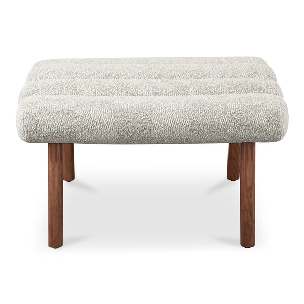 Moe's Home Arlo Stool - Mid-century Modern Style With Playful Design And Textured Boucle Upholstery Brown Upholstery, 100% Polyester,Ash Wood Legs Ew-1014-14