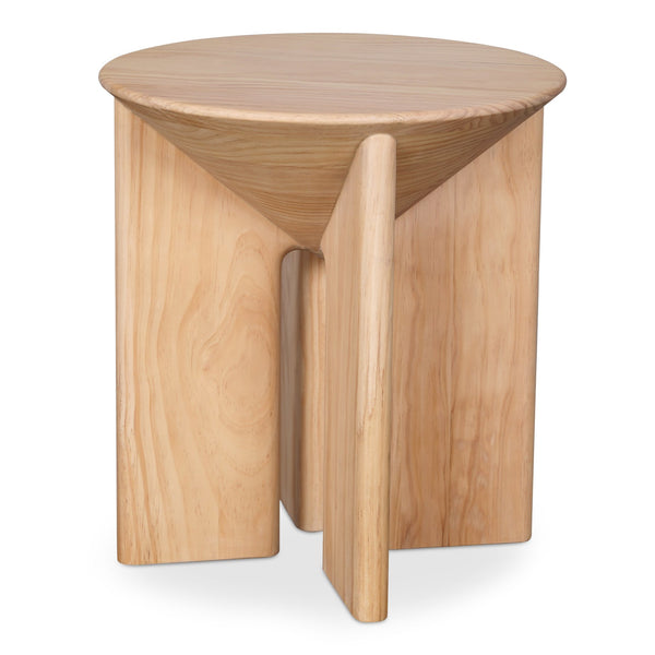 Moe's Home Nekko Accent Table Inspired By Okinawa's Roots – Unique Solid Pine Craftsmanship For Your Home Natural Solid Pine Ew-1016-24