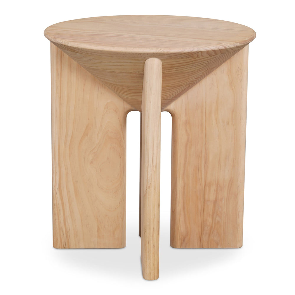 Moe's Home Nekko Accent Table Inspired By Okinawa's Roots – Unique Solid Pine Craftsmanship For Your Home Natural Solid Pine Ew-1016-24